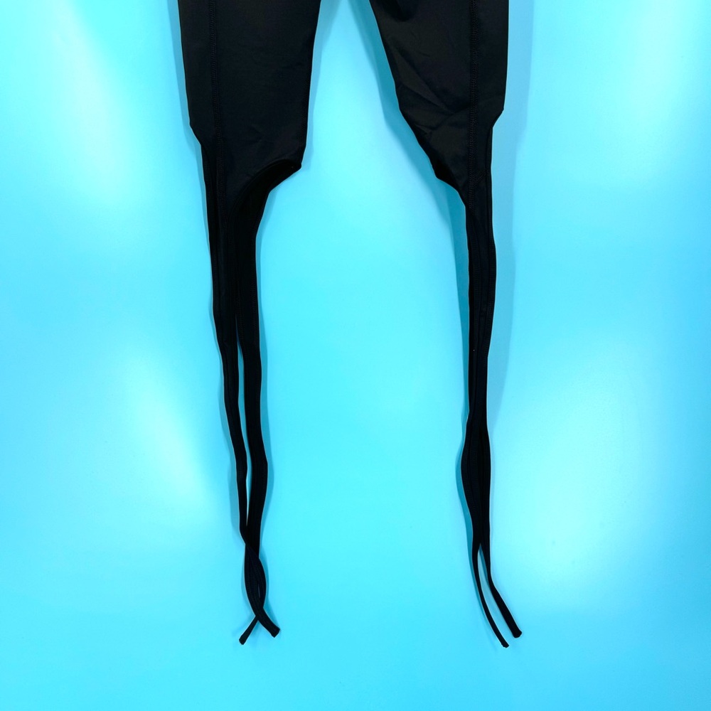 Womens Bandage Skinny Sport Yoga Leggings - Black - Picture 7 of 10